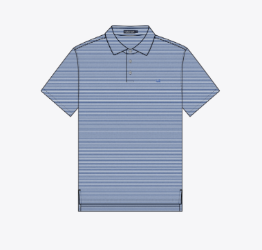Youth Amagansett Relaxed Polo - Stripe - Navy