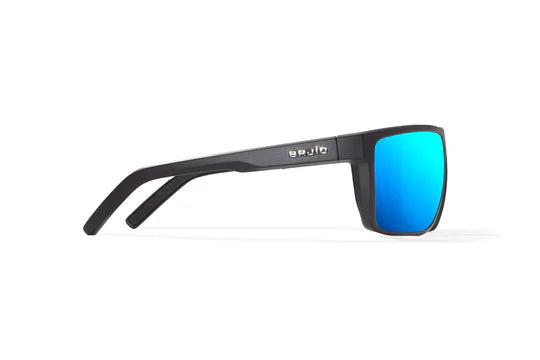 Toads Matte Black with Blue Mirror Glass Lenses