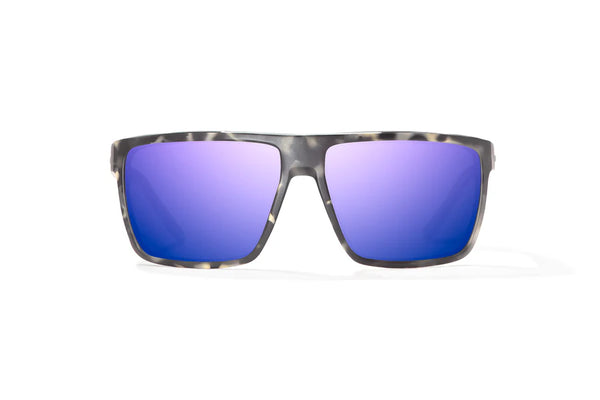 Toads Matte Gray Rock with Violet Mirror Glass Lenses