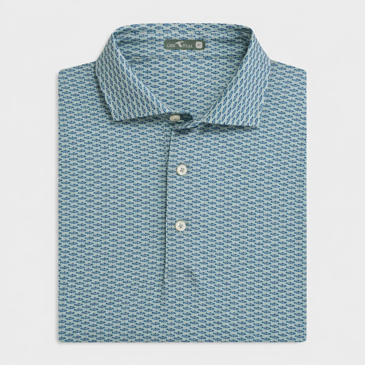 Elm Trout Run Printed Performance Polo