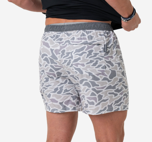 5.5" Athletic Short - White Camo
