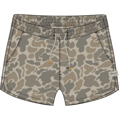 Women's Fulton Volley Shorts - Khaki Mallard Camo