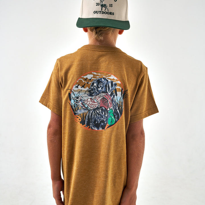 Youth Tee - Duck Dog - Light Brown