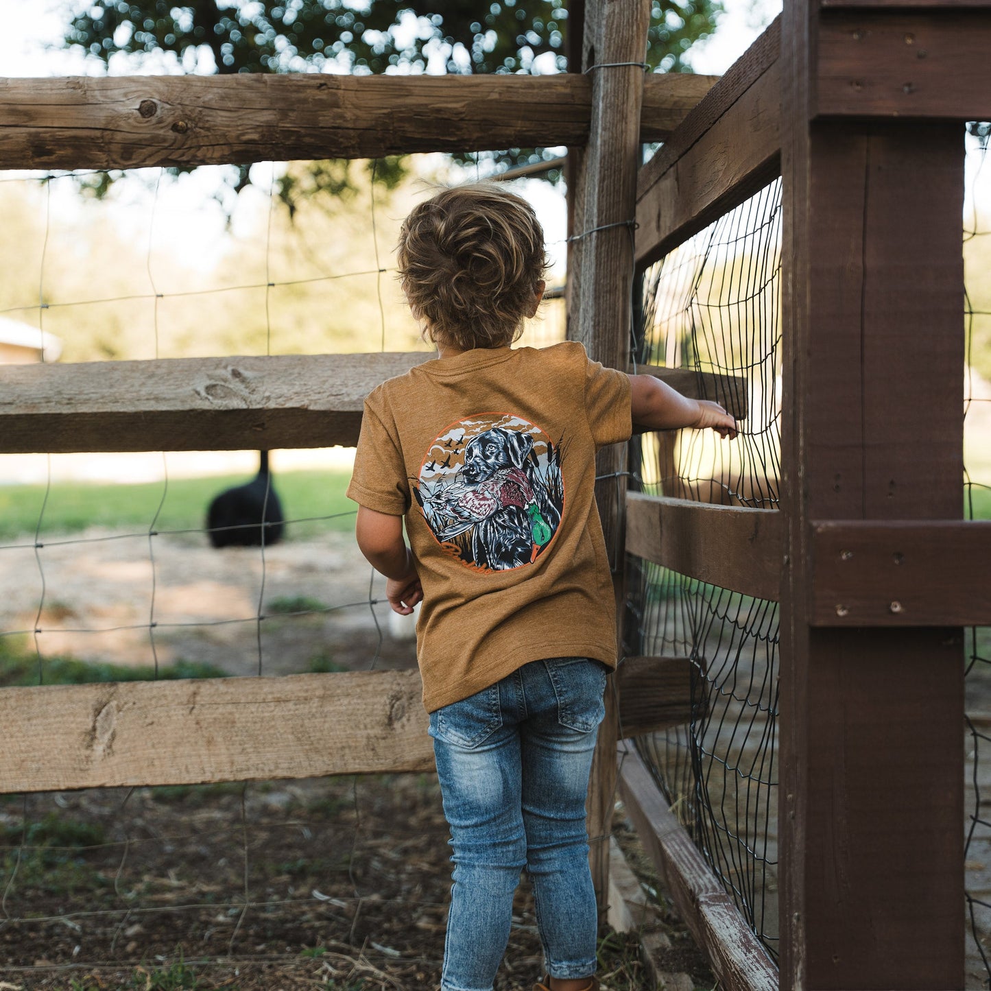 Youth Tee - Duck Dog - Light Brown
