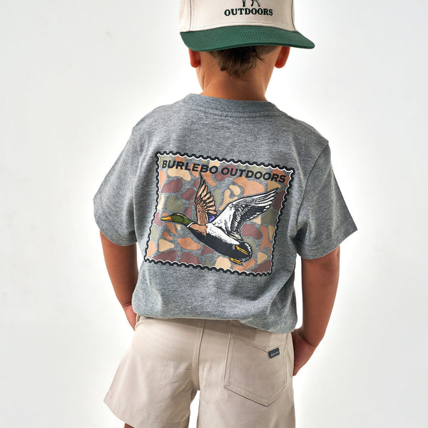 Youth Tee - Mallard Duck Stamp - Dark Heather Grey