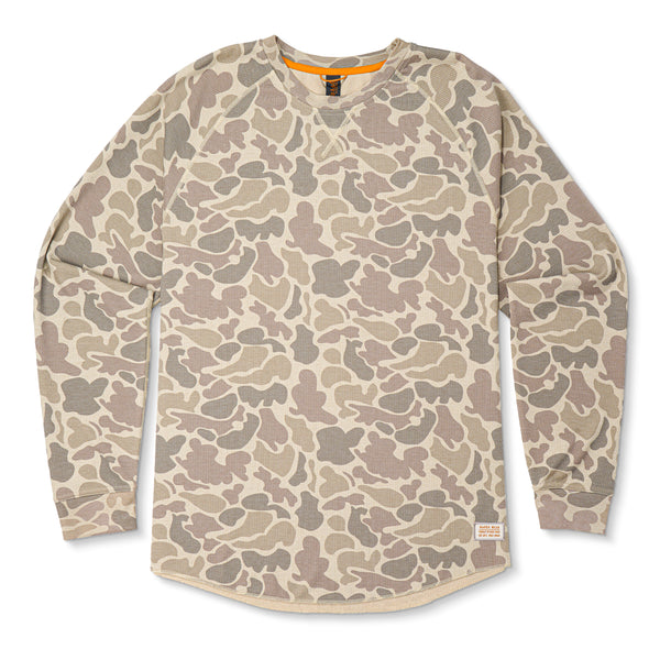 Surfside Waffle Knit - Khaki Mallard Camo