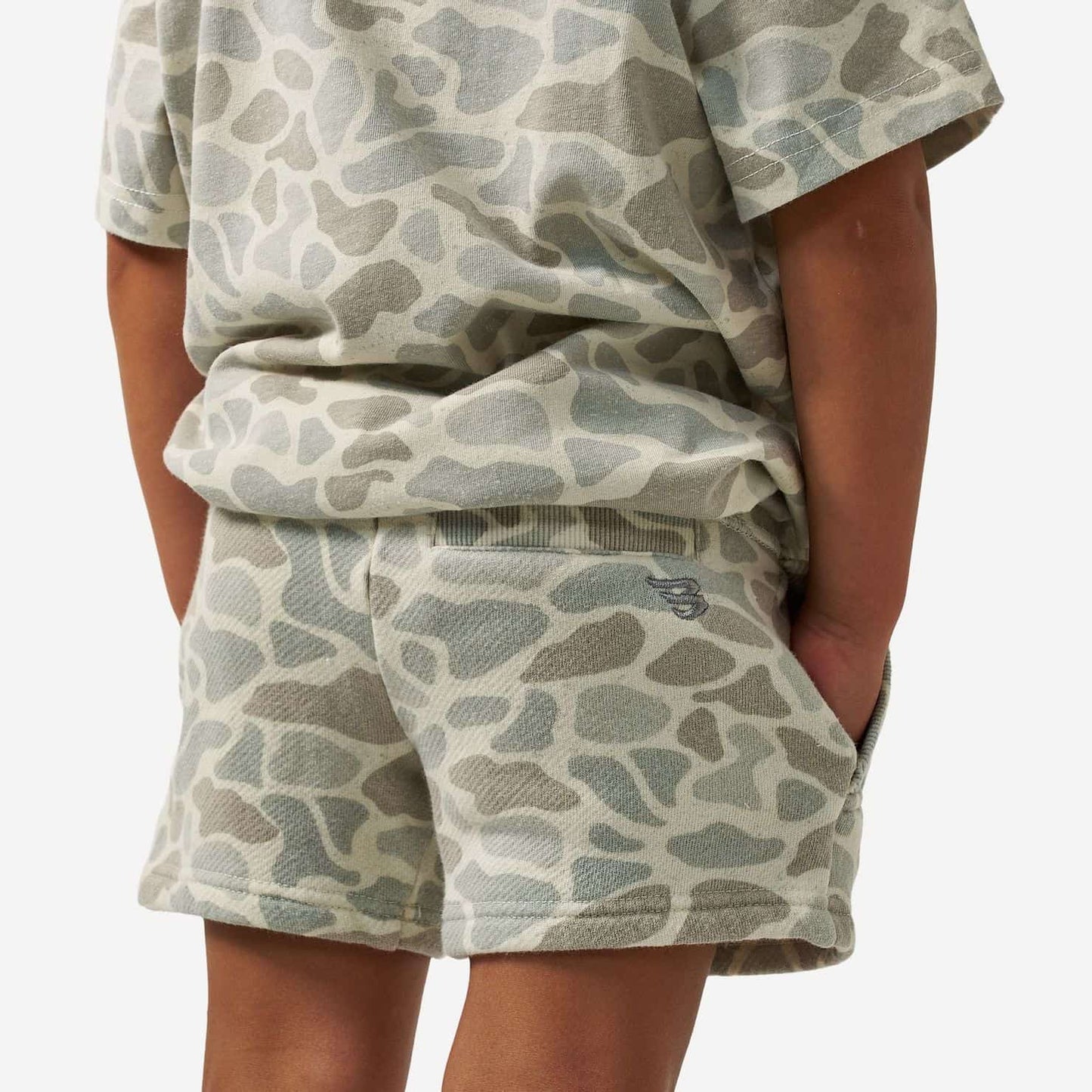 Youth Vintage Washed Shorts - Classic Deer Camo