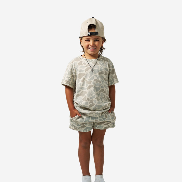 Youth Vintage Washed Tee - Classic Deer Camo