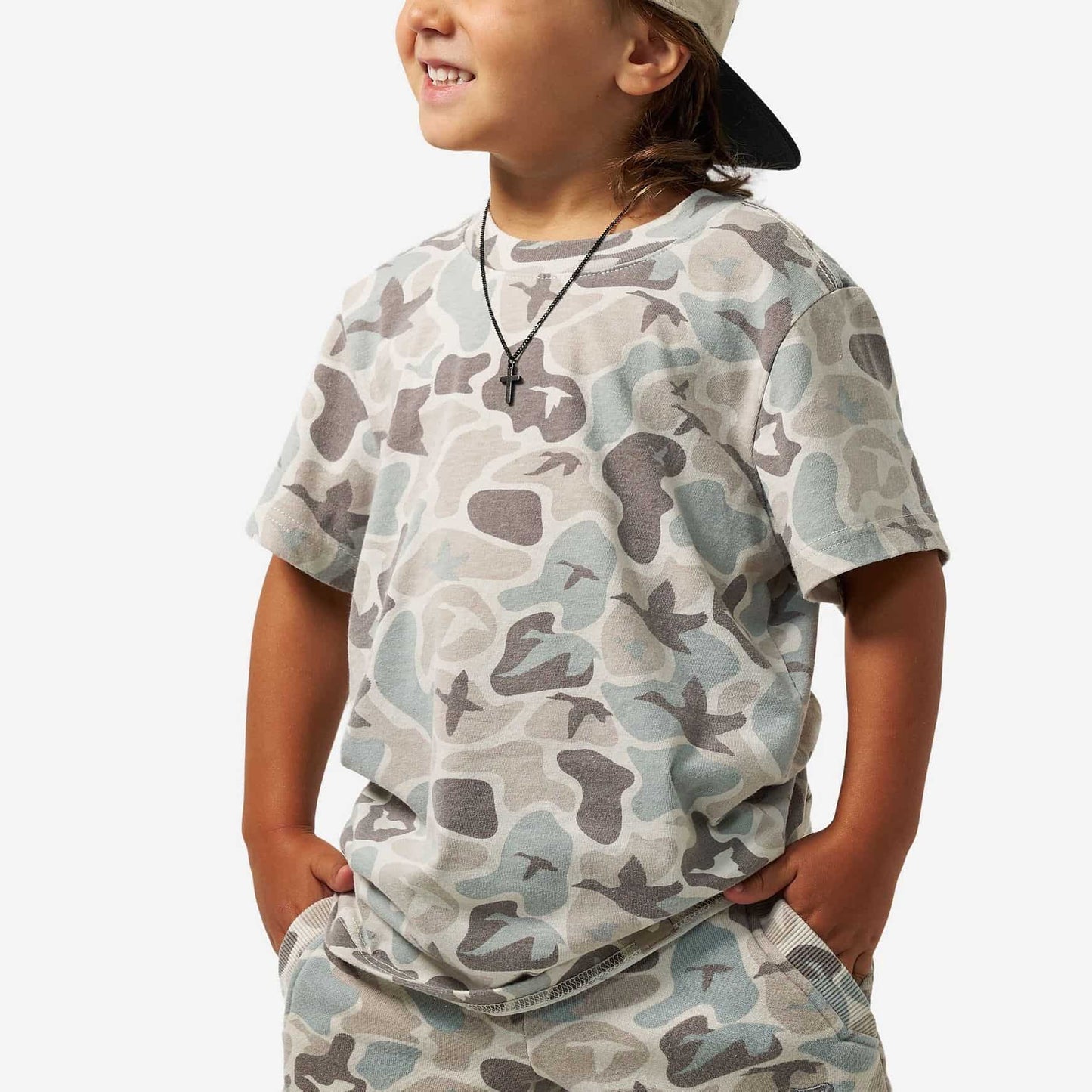 Youth Vintage Washed Tee - Mallard Mayhem Camo