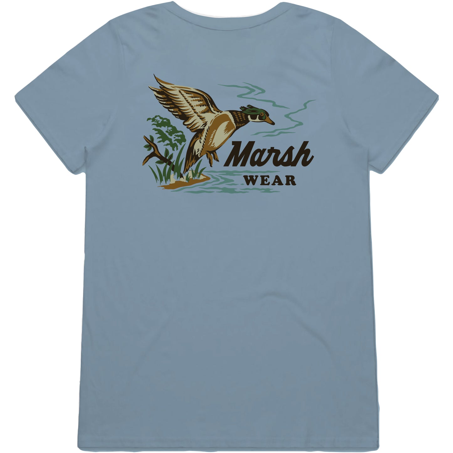 Women's Heritage Wood Duck SS T-Shirt - Dusty Blue
