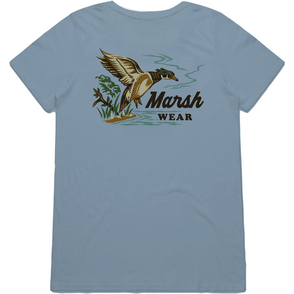 Women's Heritage Wood Duck SS T-Shirt - Dusty Blue