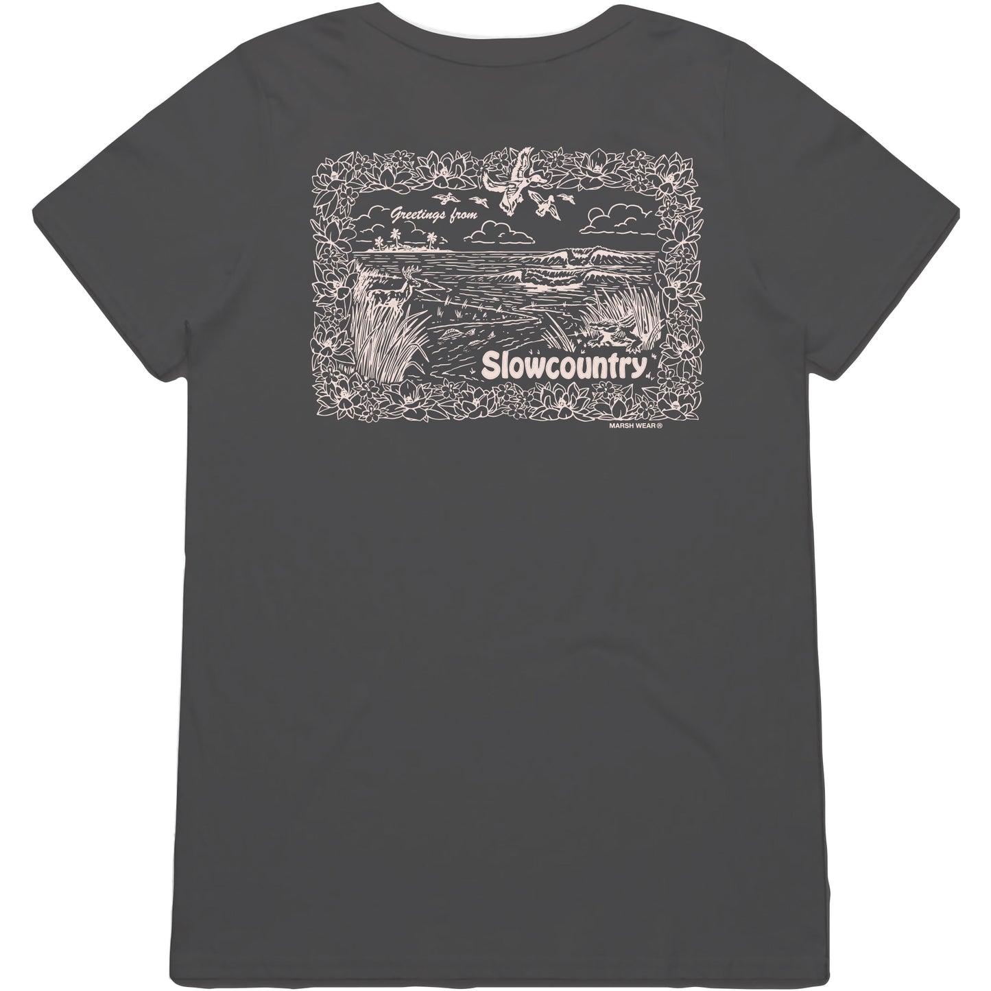Women's Postcard SS T-Shirt - Shadow