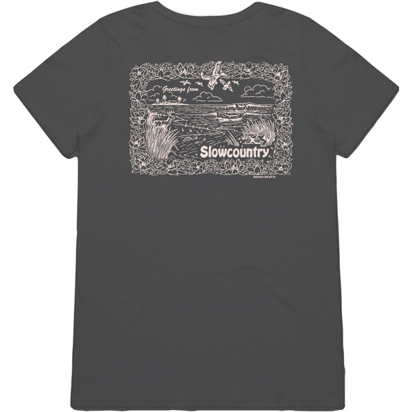 Women's Postcard SS T-Shirt - Shadow
