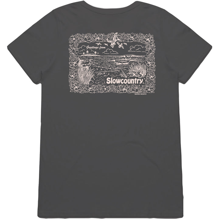 Women's Postcard SS T-Shirt - Shadow