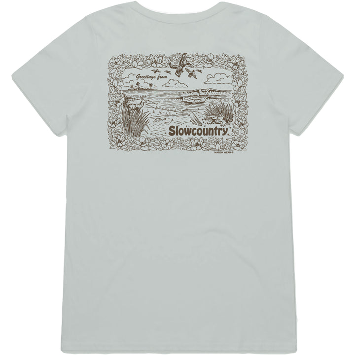 Women's Postcard SS T-Shirt - Stone