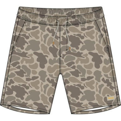 Youth Fulton Volley Shorts - Khaki Mallard Camo