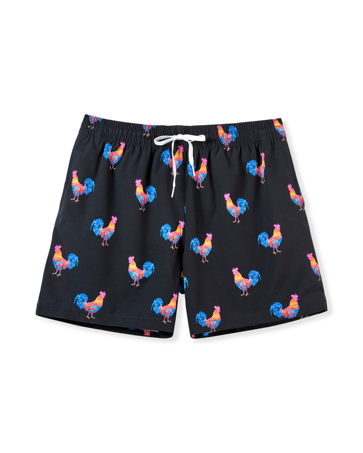 The Cockadoodle Doozies Lined Swim Trunk