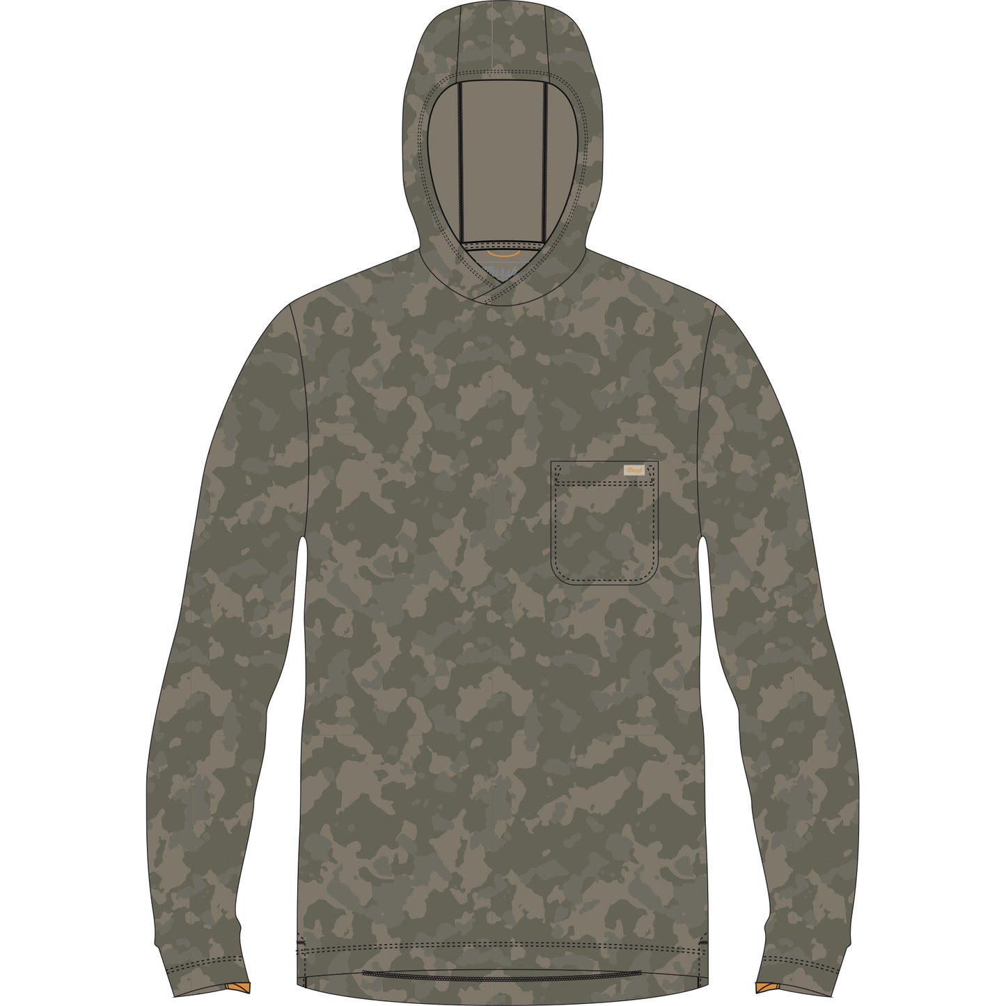 Buxton Hagood Tech Hoodie - Fossil Foxhole Camo