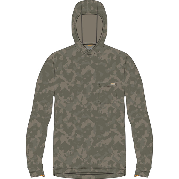 Buxton Hagood Tech Hoodie - Fossil Foxhole Camo