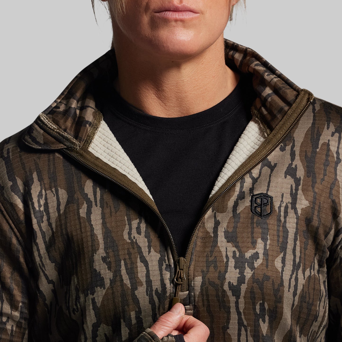 Women's Quiver Grid Fleece Hoodie - Mossy Oak® Original Bottomland®