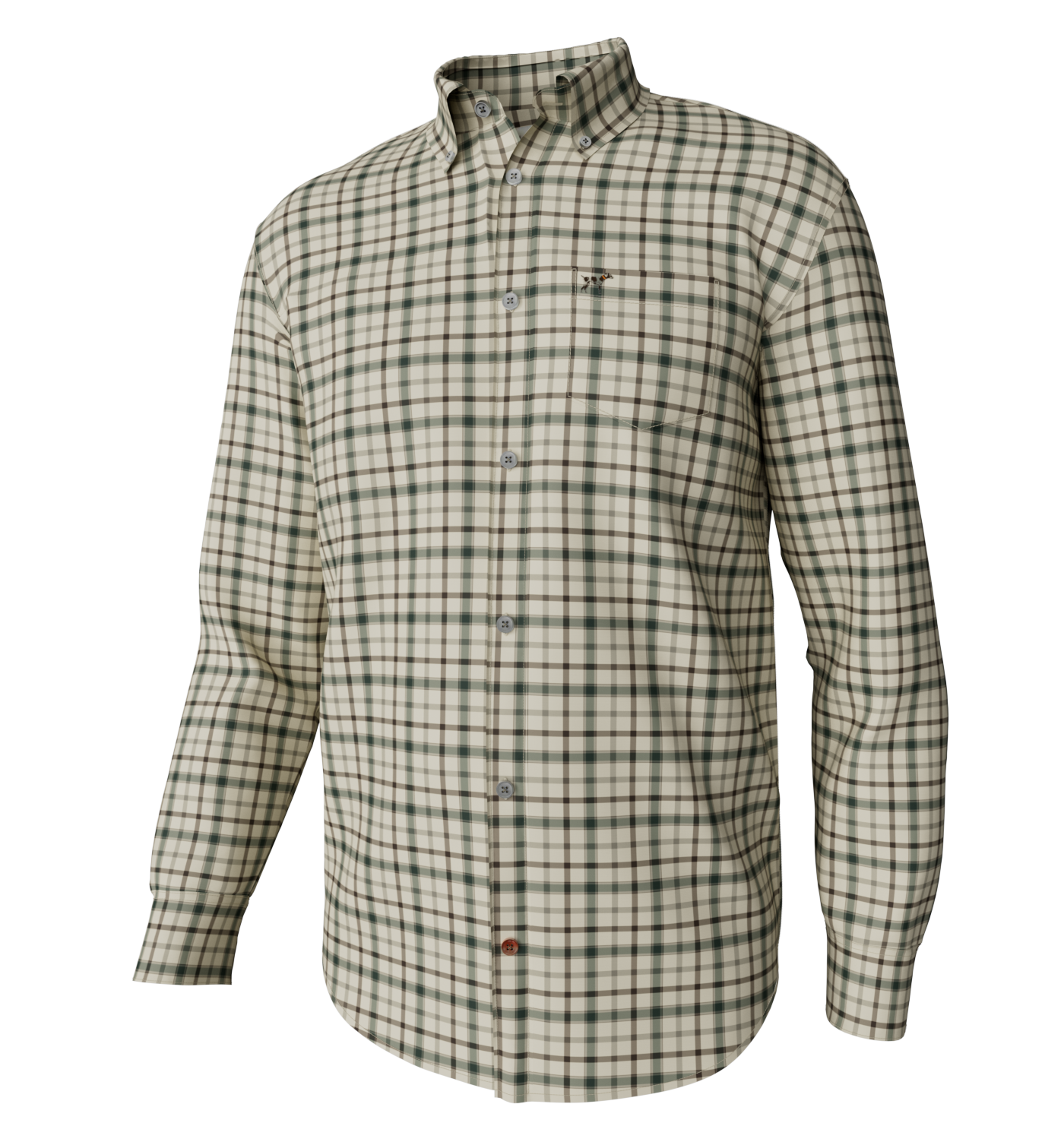 Hadley Luxe Long Sleeve Button Down - Horton Plaid - Cream