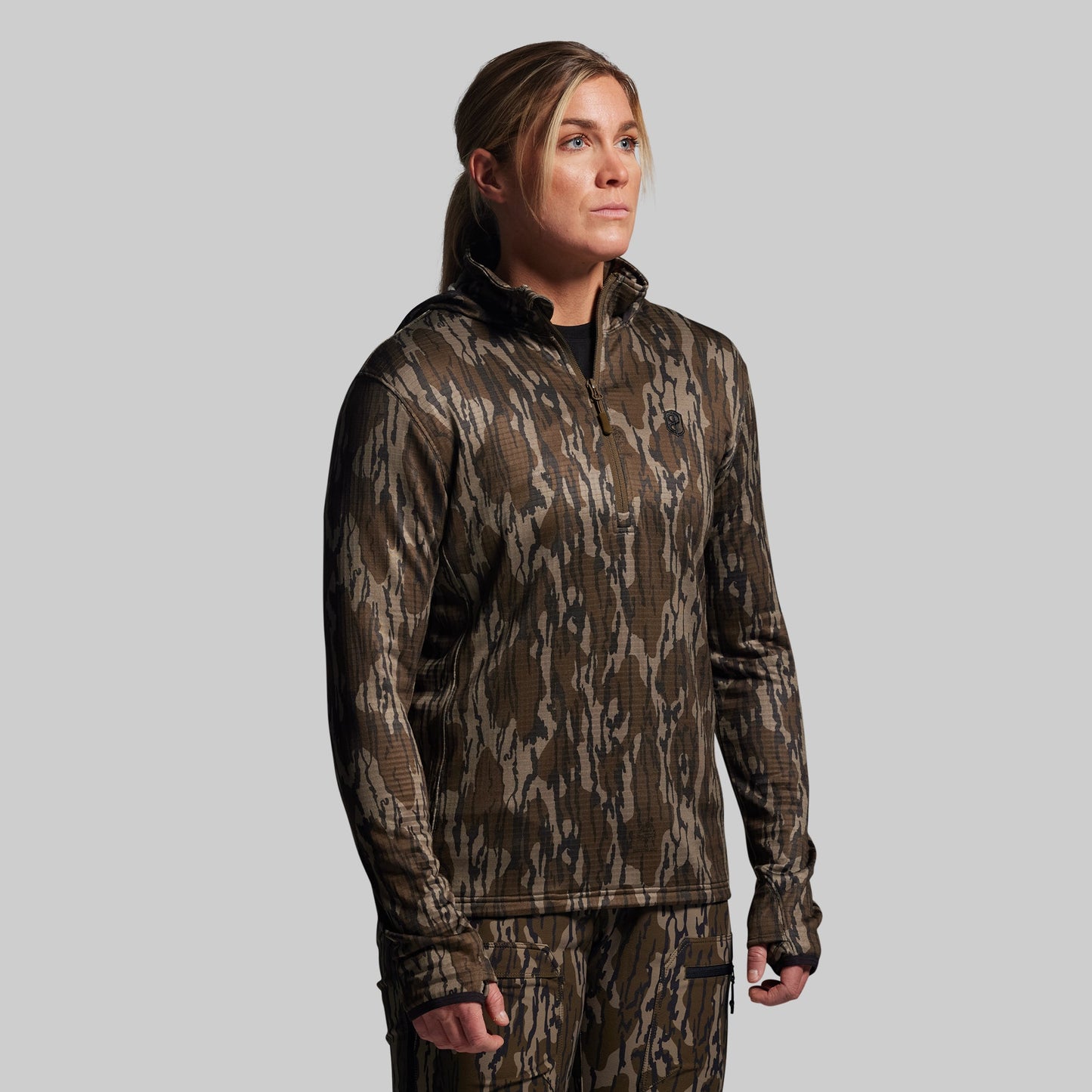Women's Quiver Grid Fleece Hoodie - Mossy Oak® Original Bottomland®