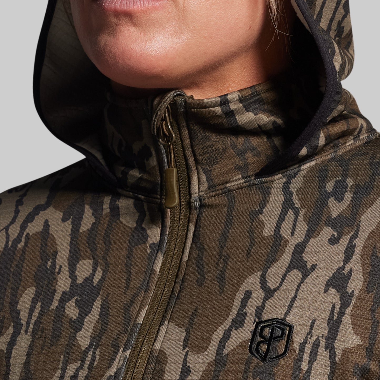 Women's Quiver Grid Fleece Hoodie - Mossy Oak® Original Bottomland®
