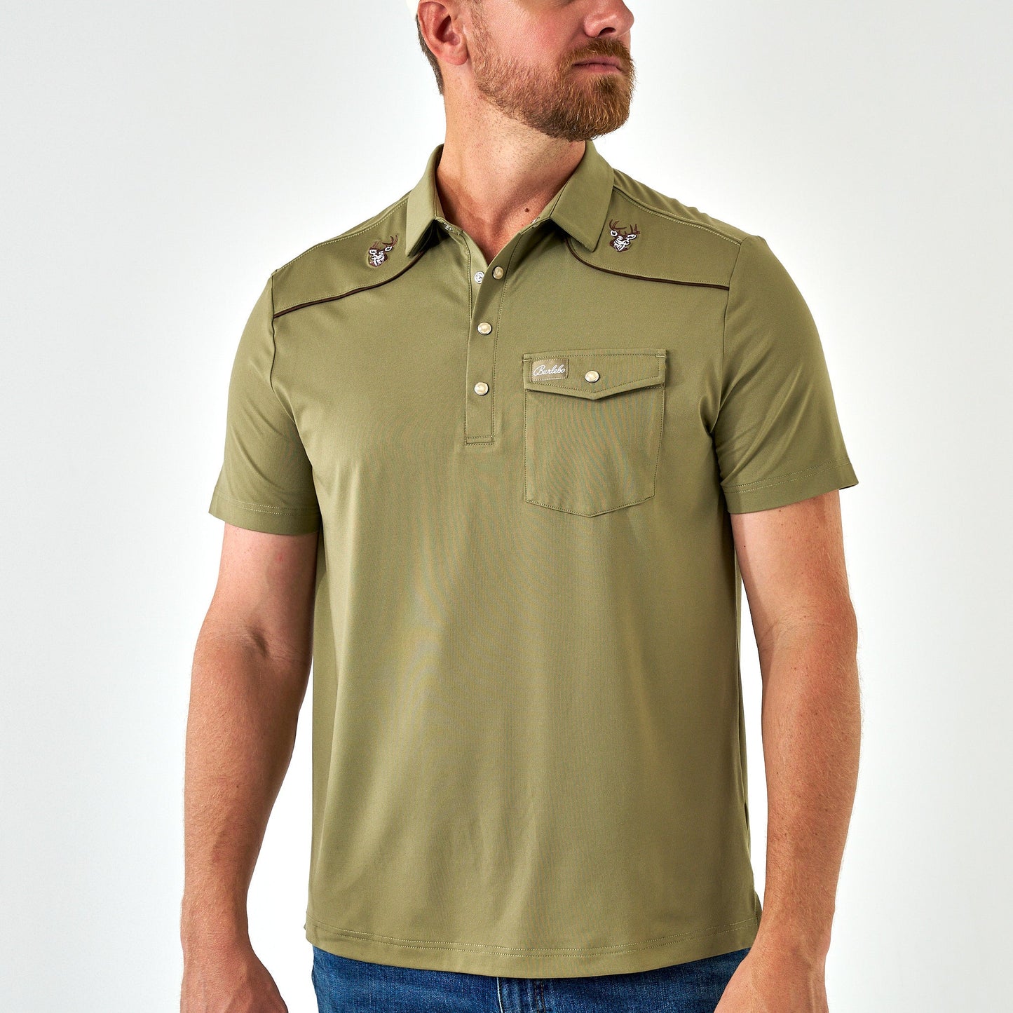 Pearl Snap Performance Polo - Whitetail