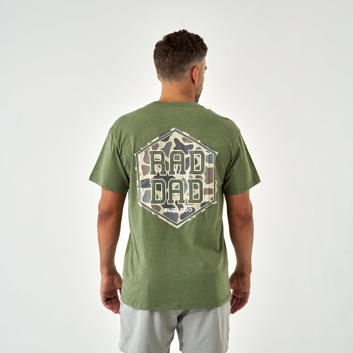 SS Tee - Rad Dad - Heather Olive