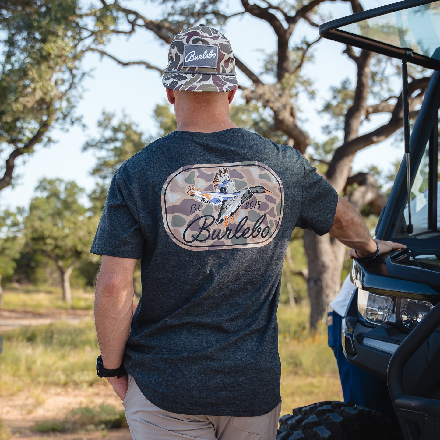 SS Tee - Ducks Flying In - Heather Black