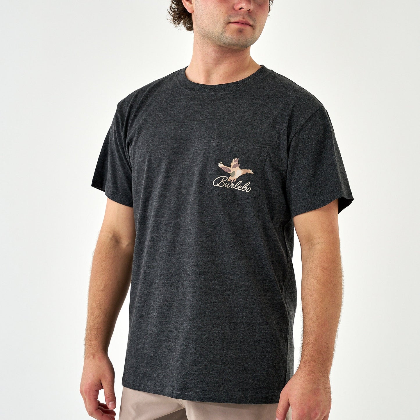 SS Tee - Ducks Flying In - Heather Black