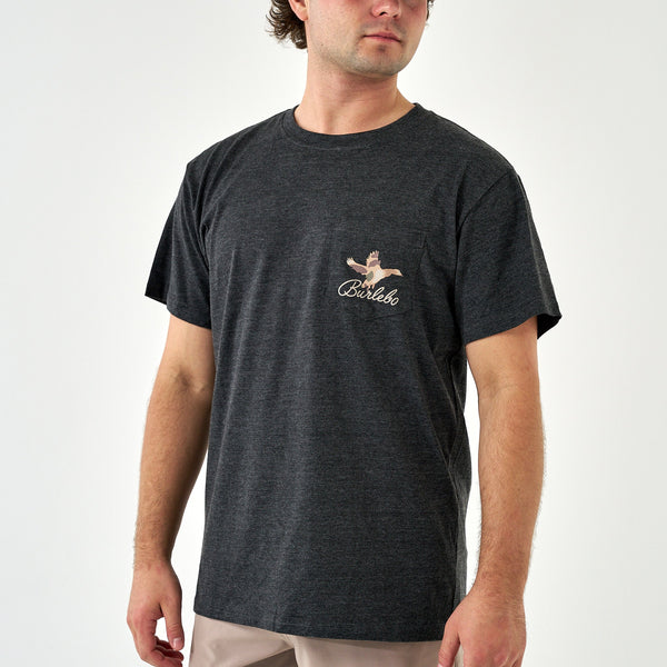 SS Tee - Ducks Flying In - Heather Black