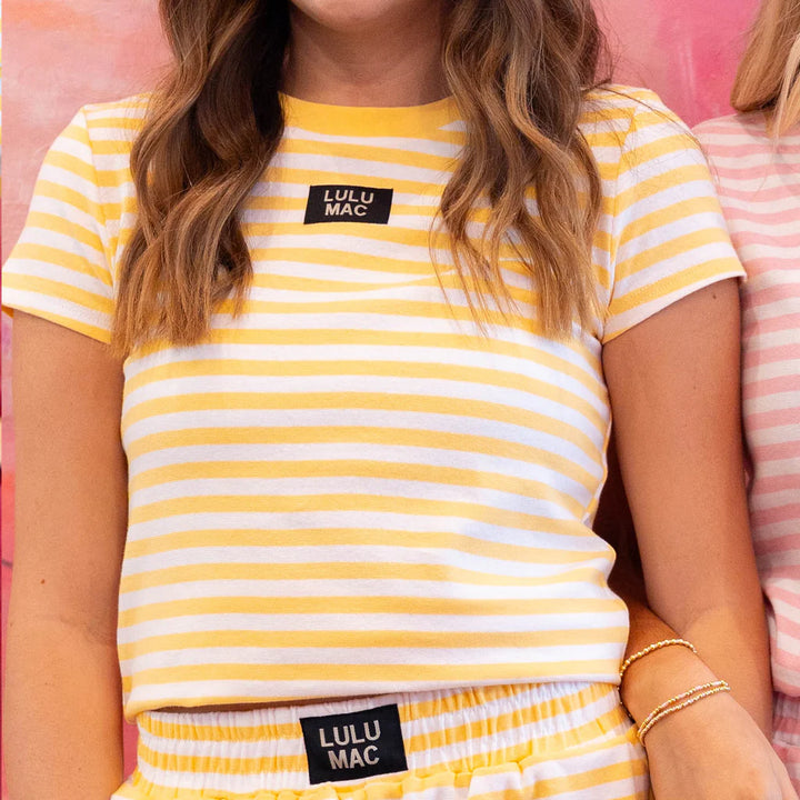 Women's LuLu Mac Baby Doll Stripe Top - Yellow