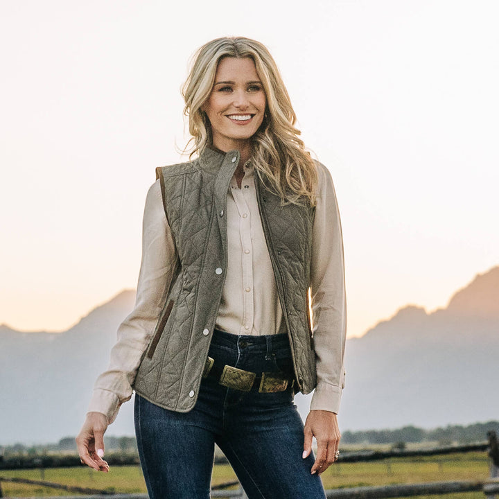 Vista Quilted Vest - Olive