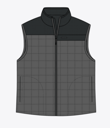Youth Falcon Hill Quilted Vest- Dark Gray