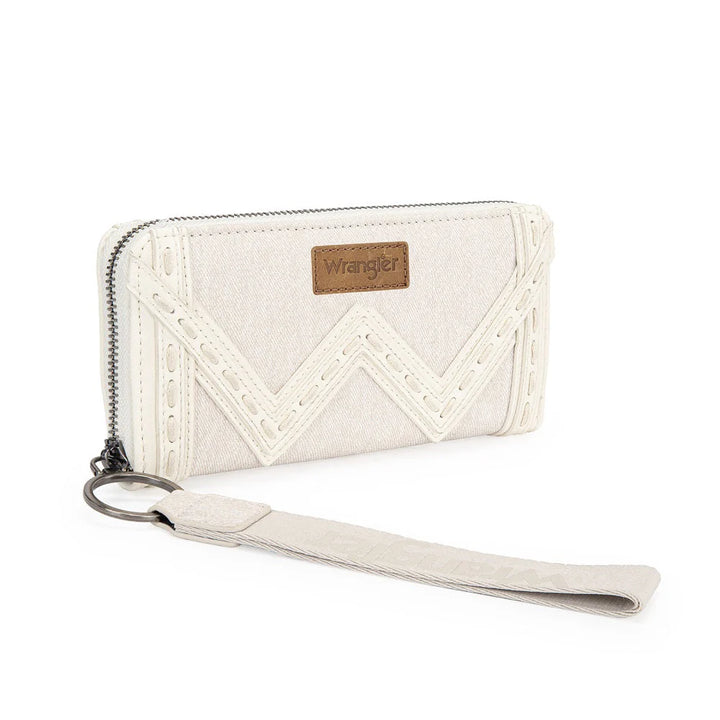 Wrangler Western Chevron Contrast Stitch RFID Wallet - Tan