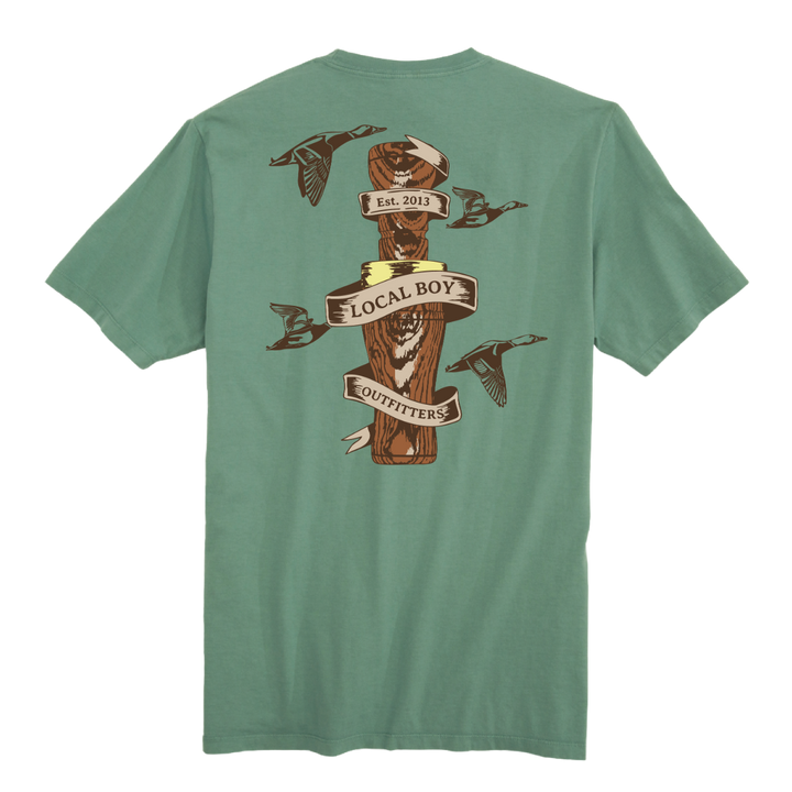 Youth Wooden Call SS Tee- Light Green