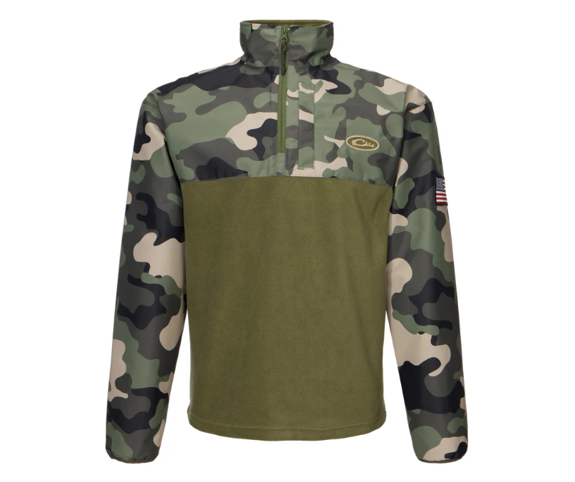 1/4 Zip Refuge Eqwader Woodland Camo