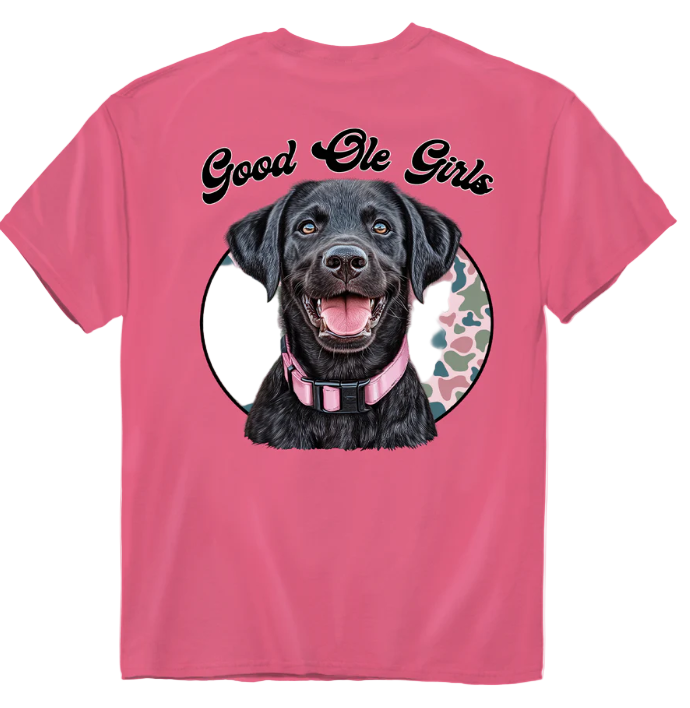 Good Ole Girls Camo Black Lab SS Tee