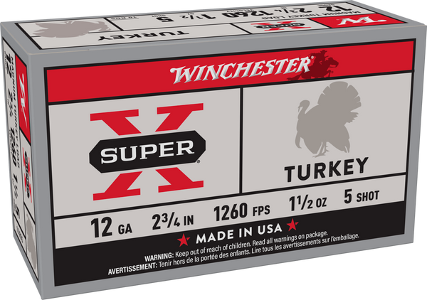 Winchester 12 GA 2-3/4" #5 Super-X Turkey 1-1/2 OZ