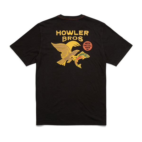 Cotton Pocket T-Shirt - Osprey Prey - Black