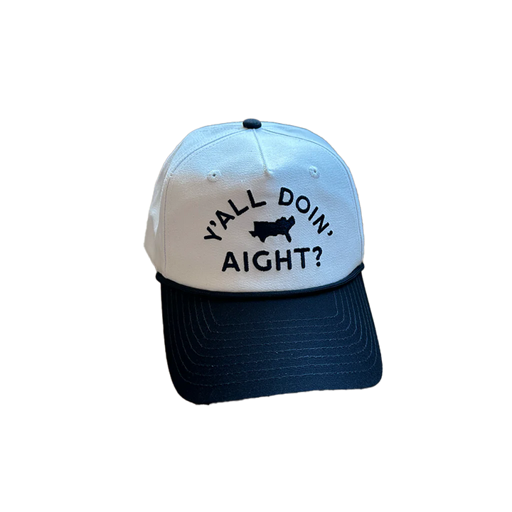Y'all Doin Aight Cotton Hat - Navy/White