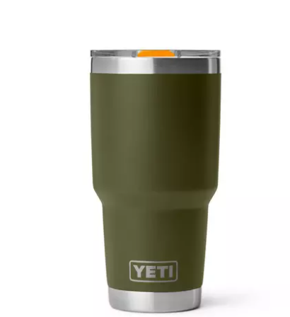 Rambler® 30 oz Tumbler with Magslider Lid- Olive/King Crab Orange