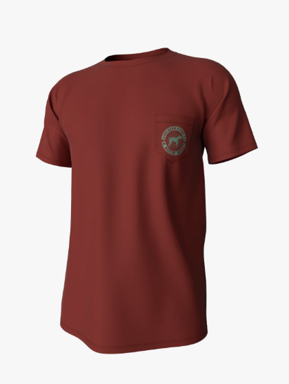 Vintage Patch Short Sleeve Pocket Tee - Chili Oil