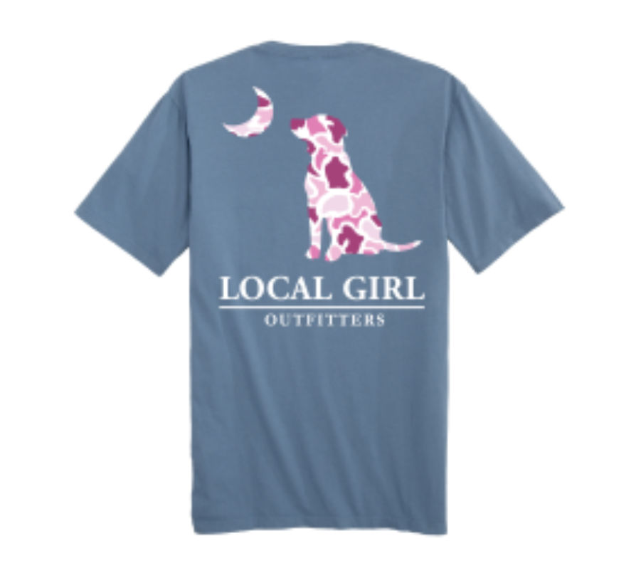 LG Youth Pink LCF Dog & Moon SS Tee - Slate