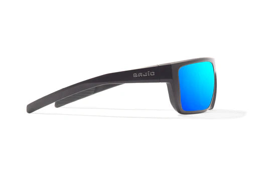 Zapata Black Matte with Blue Mirror Glass Lenses