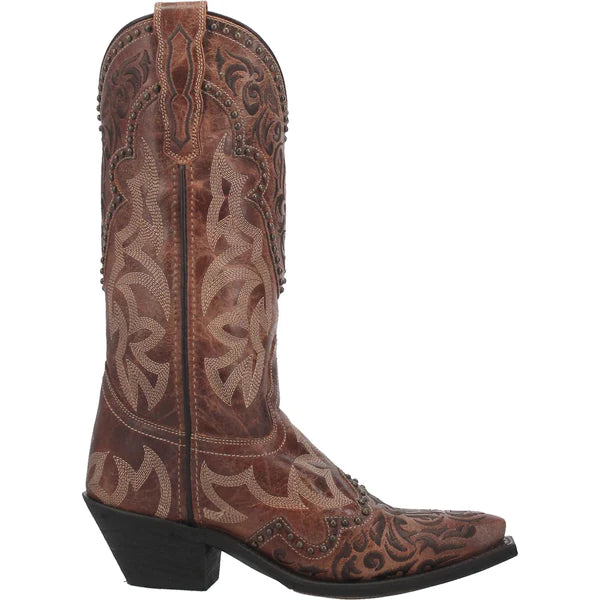 Braylynn Snip Toe Brown Pull On Western Boots