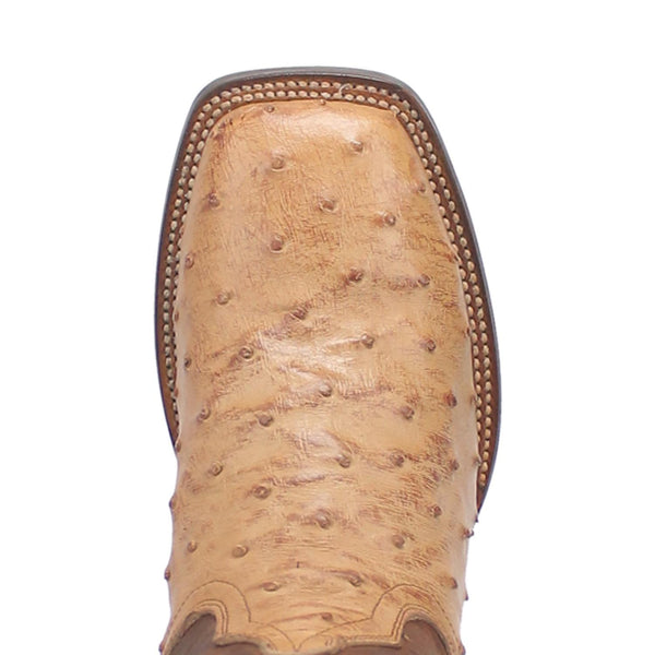 Alamosa Full Quill Ostrich - Sand/Chocolate