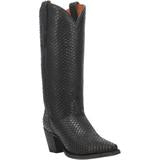 Nix Black Snake Skin Snip Toe Boots