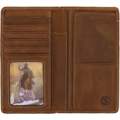 Silver Creek Western Classic Checkbook Wallet Brown